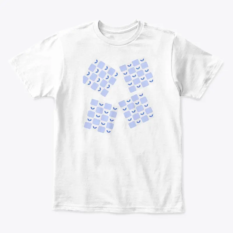 T-Shirt design blue flowers lover